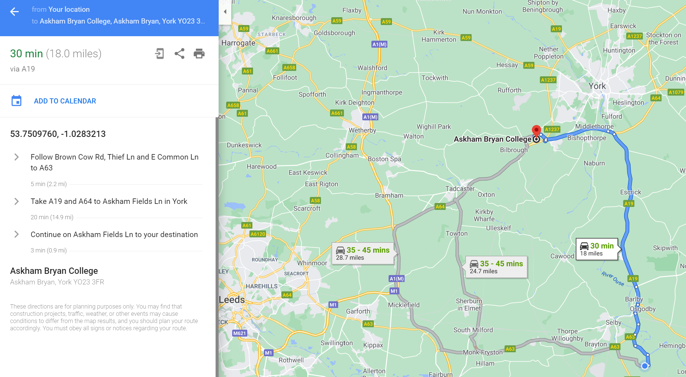 Directions and Map Directions and Map